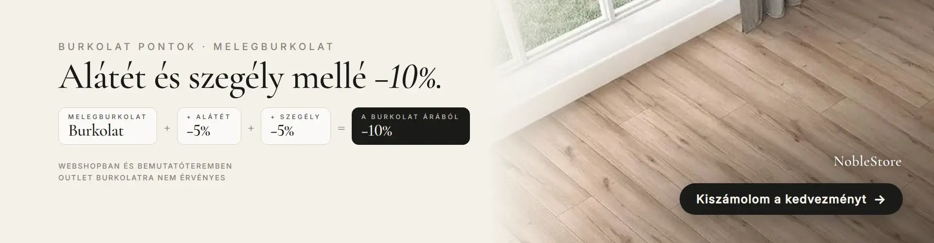 Burkolat Pontok: alátét és szegély mellé akár −10% a burkolat árából