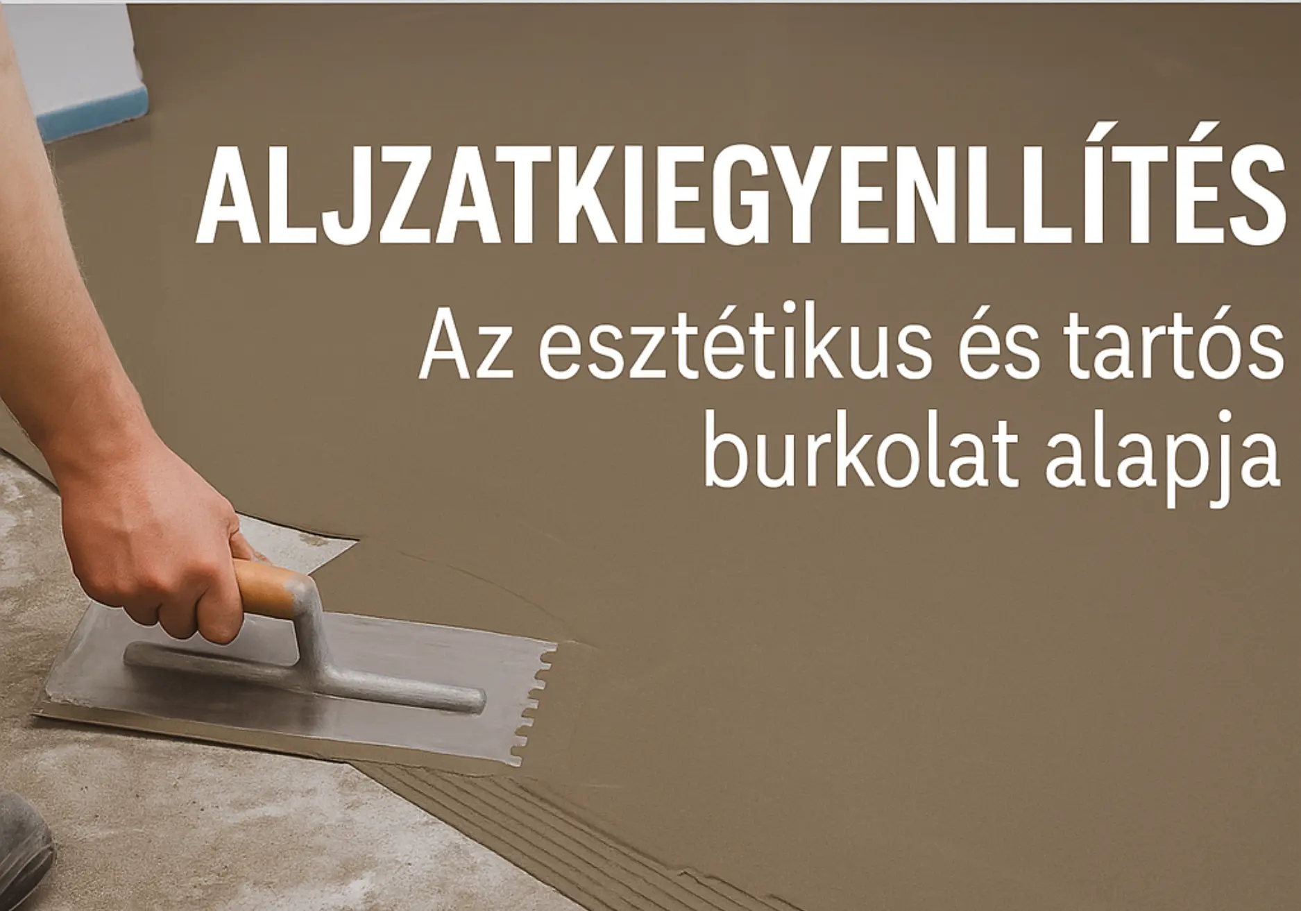 Aljzatkiegyenlítés: Az esztétikus és tartós burkolat alapja