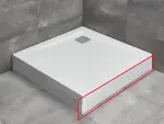 RADAWAY Argos C 80 zuhanytálca előlap, fehér