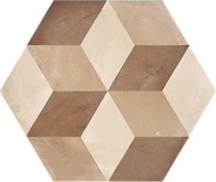 Marca Corona Terra CUBO vers. C hexagon hidegburkolat matt/decor