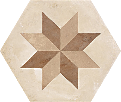 Marca Corona Terra STELLA vers. C hexagon hidegburkolat matt/decor