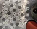 Marca Corona Terra mix GIGLIO vers. F hexagon hidegburkolat matt/decor