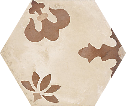 Marca Corona Terra mix GIGLIO vers. C hexagon hidegburkolat matt/decor
