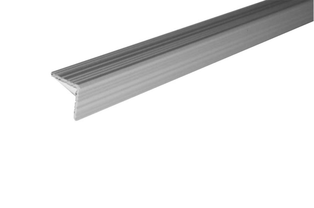 Aspro alumínium lépcsőprofil 20x20 mm, 0,90 m/szál, öntapadós eloxált ezüst