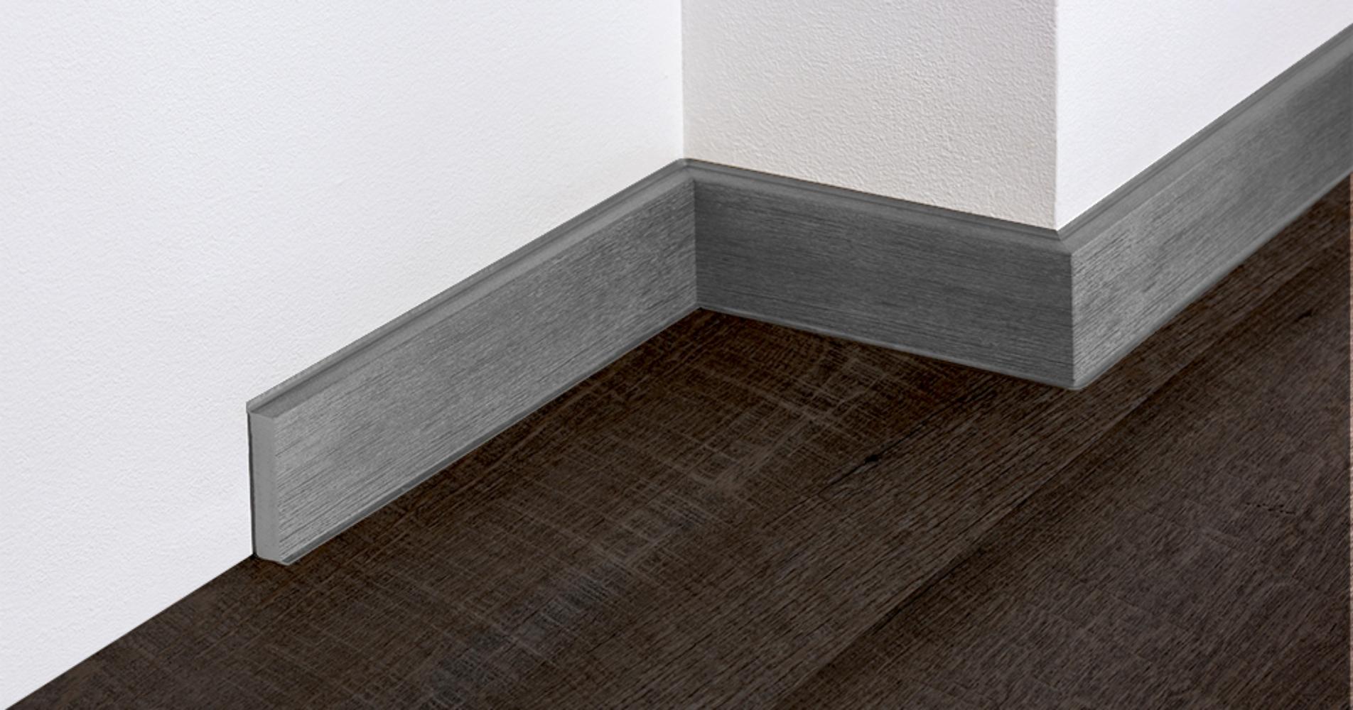Tömör szegőléc PVC METÁL hatás, sötét inox