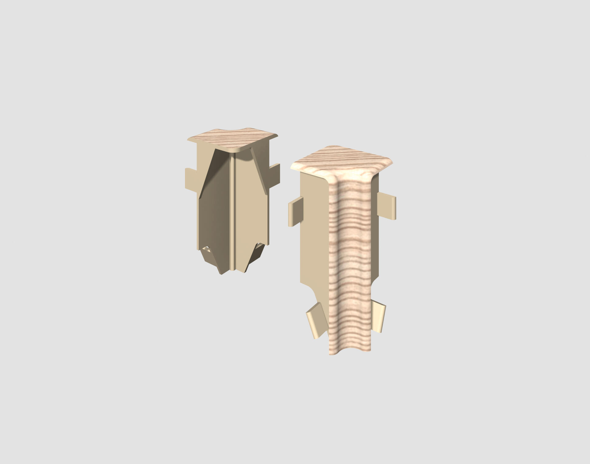 Egger Cubical belső sarokelem – Ash Beige
