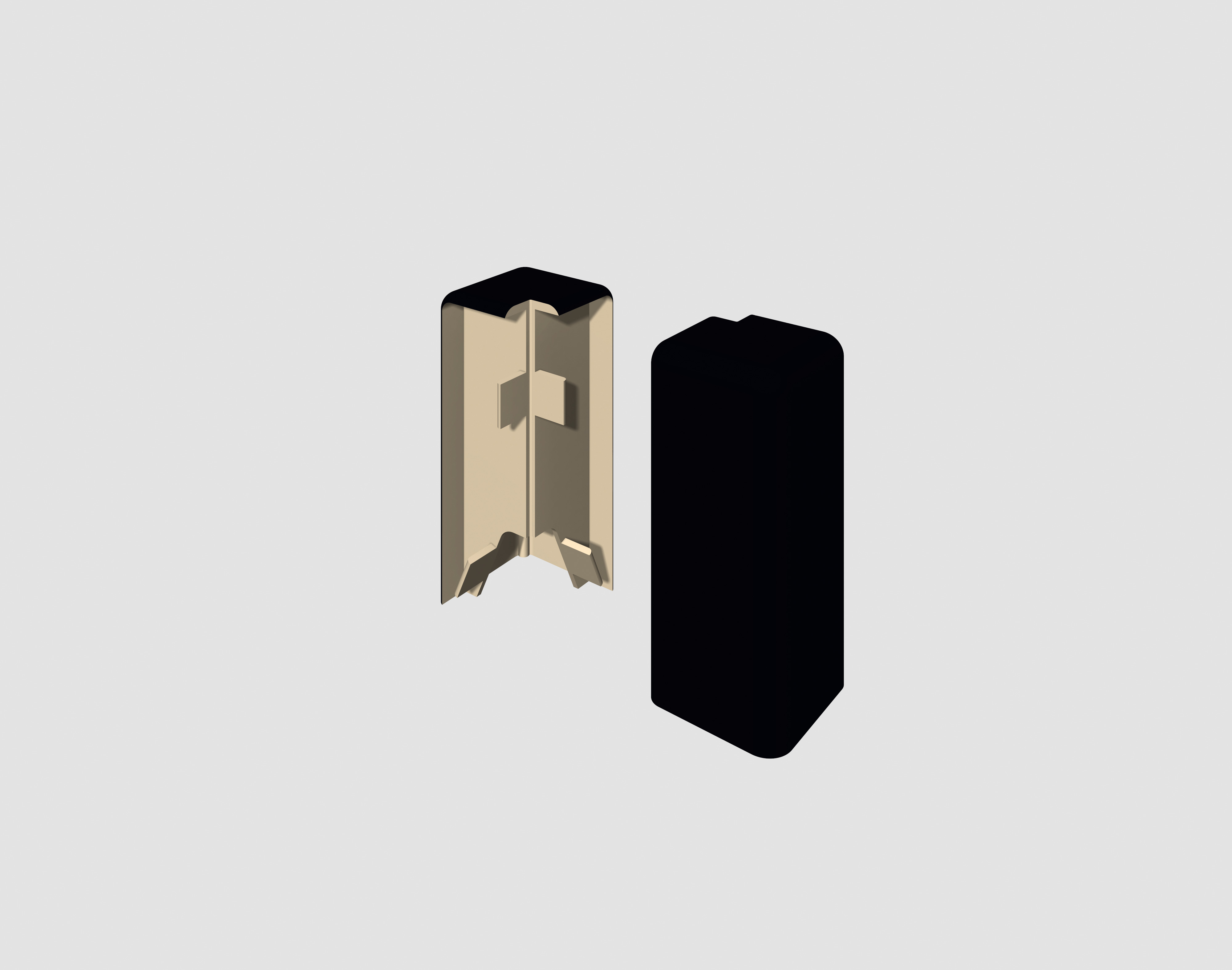 Egger Cubical külső sarokelem – Universal Black