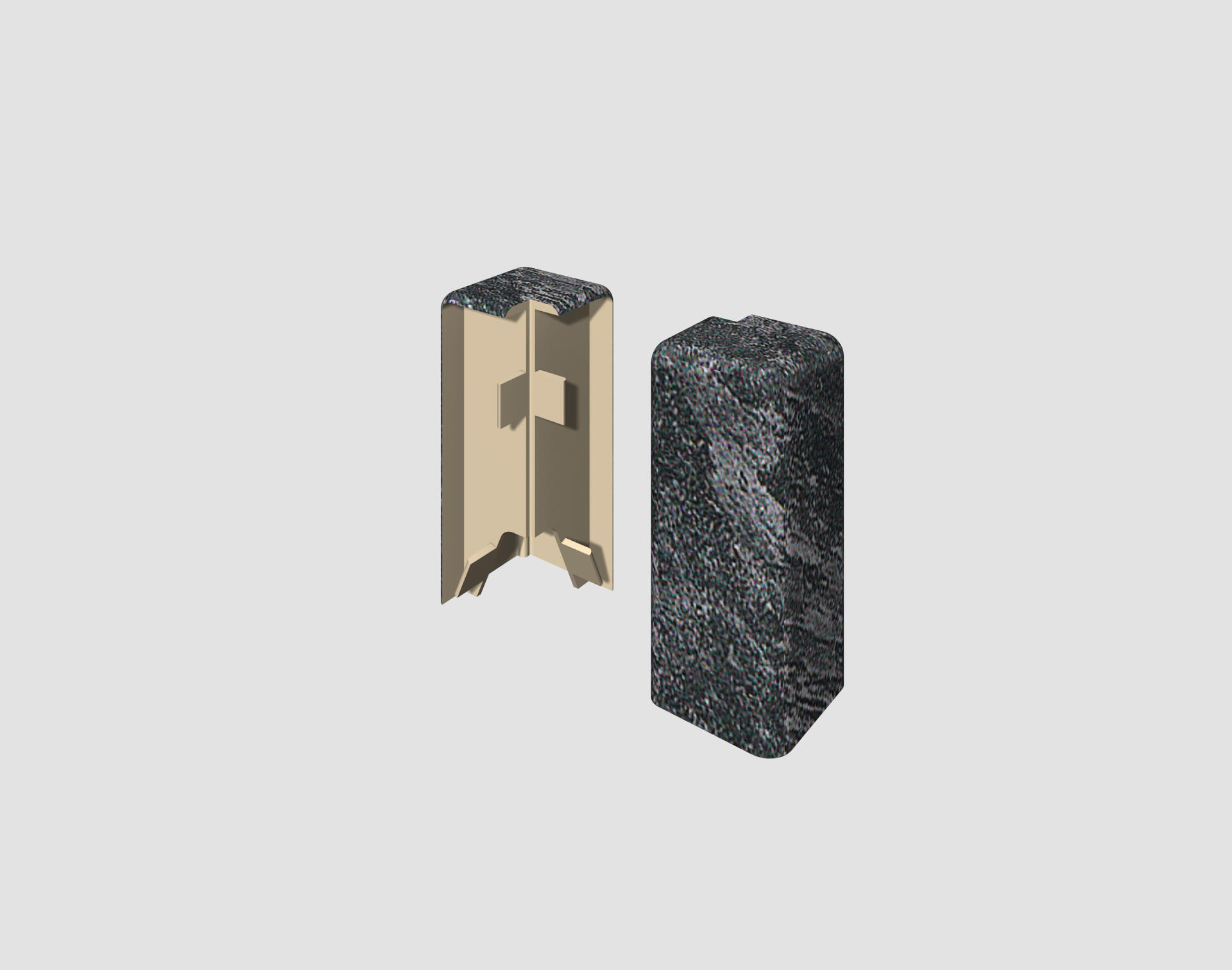 Egger Cubical külső sarokelem – Stone Grey