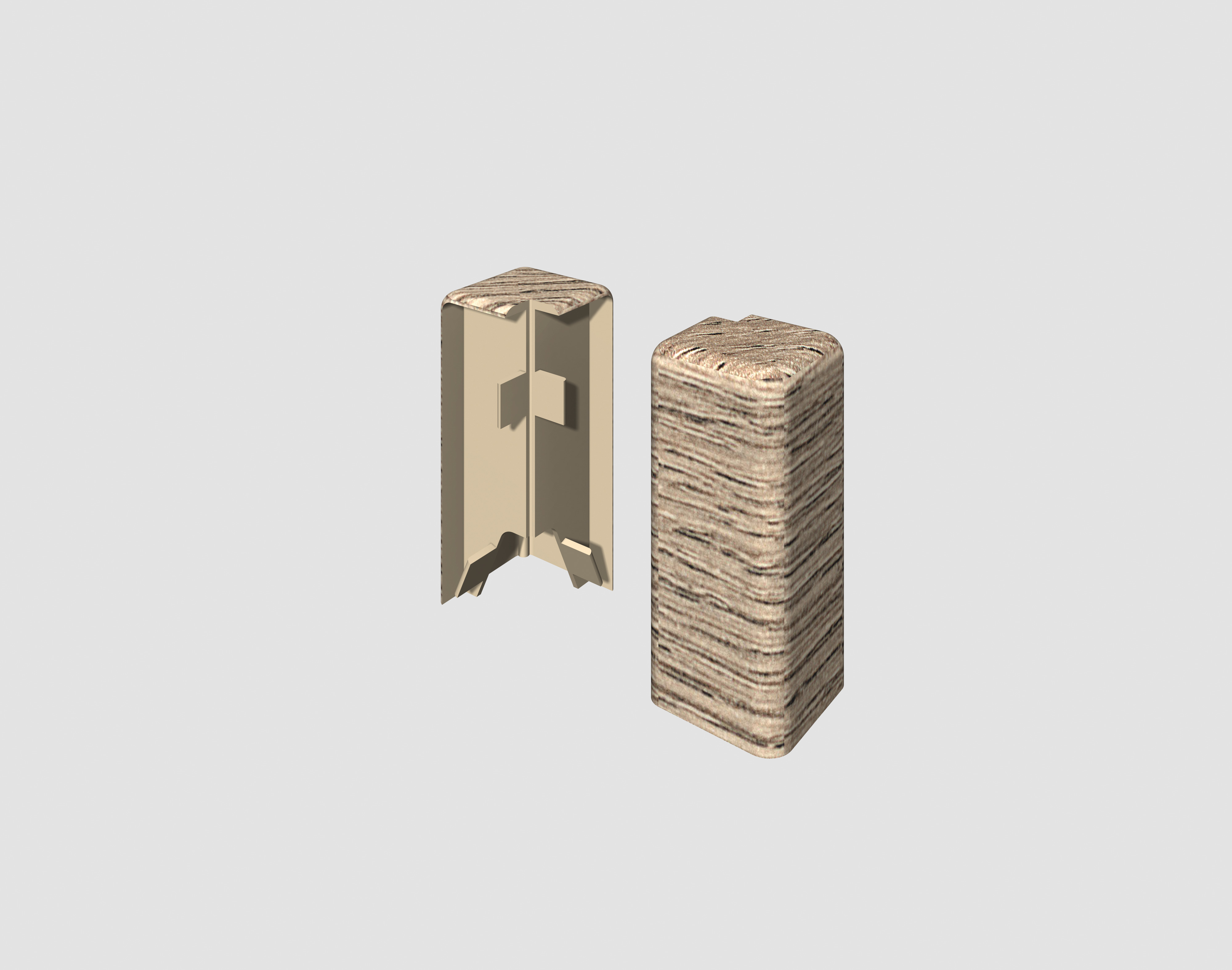 Egger Cubical külső sarokelem – Grey Brown Oak