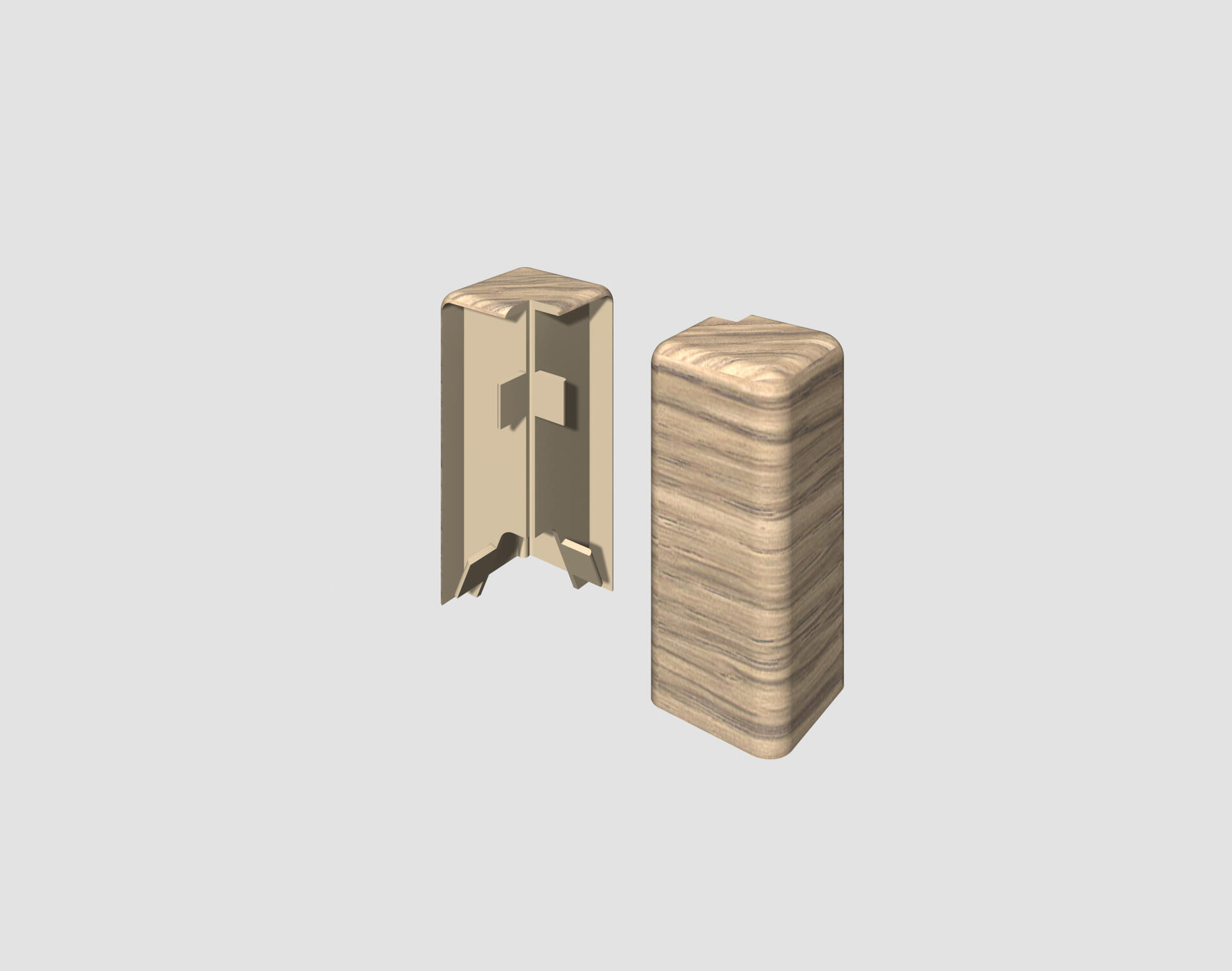 Egger Cubical külső sarokelem – Greige Oak