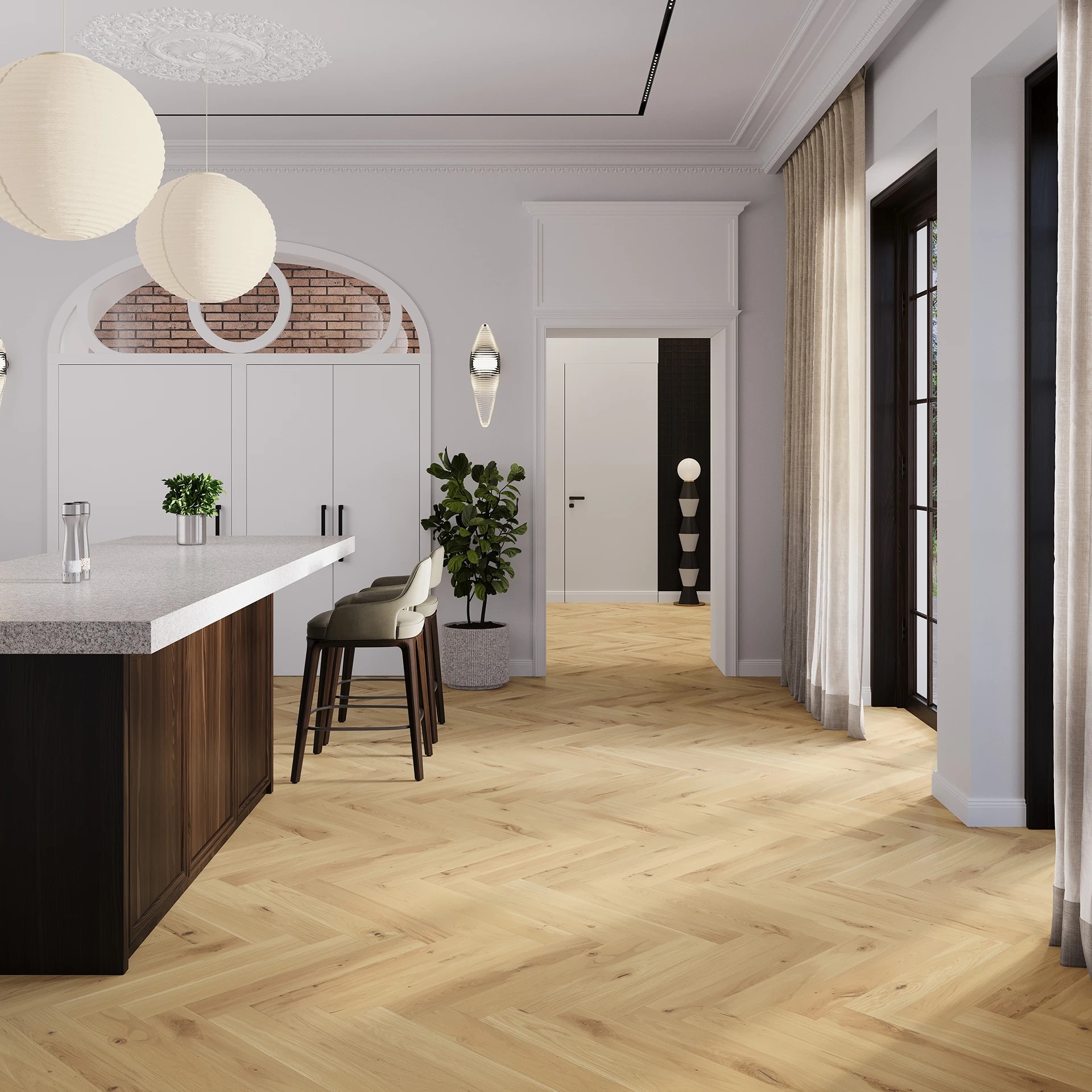 Barlinek Ramsey Tölgy halszálka parketta, OX4 olaj, 110 x 660 mm