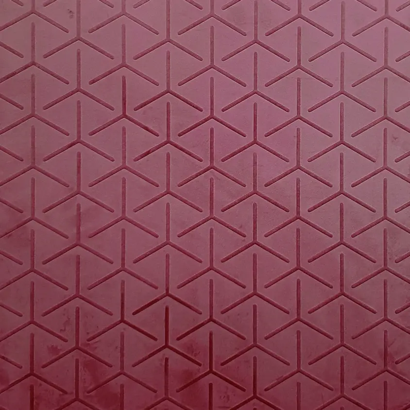 SIBU falburkolat; FABRICLINE FL Cube Velvet Bordeux