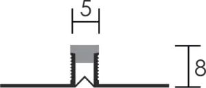 Dilatáció fugaprofil, PVC-8 mm manhattan