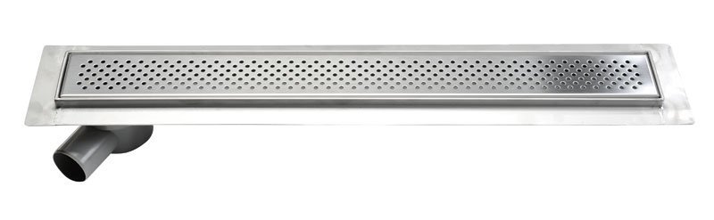 KROKUS Padlóösszefolyó rács, 86x14cm, inox