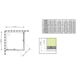 RADAWAY Premium Plus C 1900 zuhanykabin szögletes átlátszó üveggel 80x80