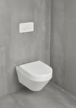 VILLEROY Architectura perem nélküli fali WC, mély öblítésű, Soft-Close ülőkével, 530x370, Glossy W.