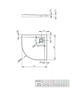 RADAWAY Argos A íves akril zuhanytálca szifonnal 90x90, fehér