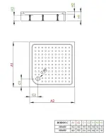 RADAWAY Rodos C szögletes akril zuhanytálca előlappal és szifonnal 80x80, fehér
