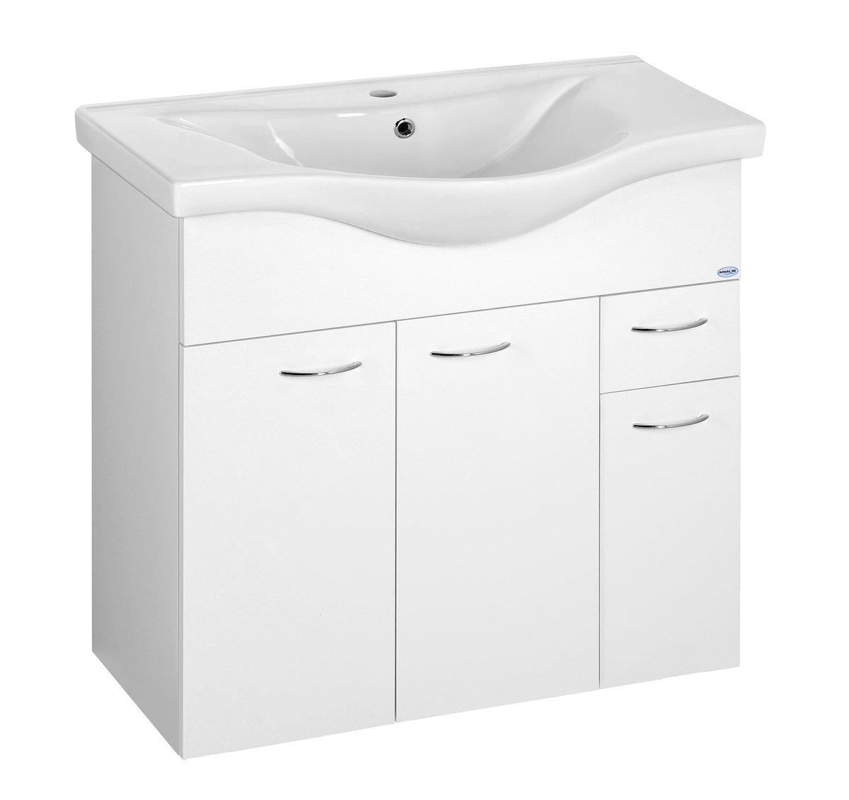 KERAMIA FRESH mosdótartó szekrény, 74,5x74x34,5cm, fehér