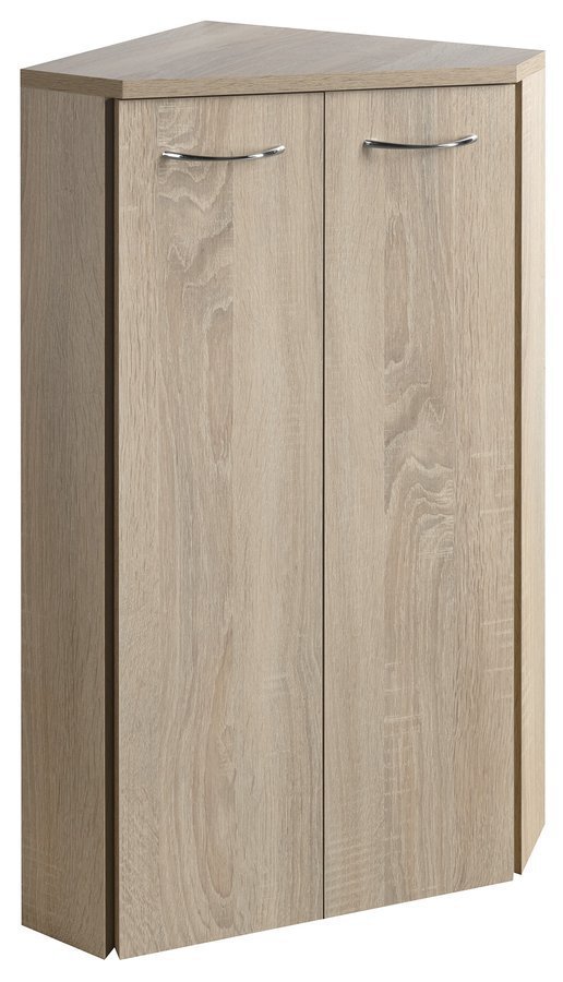 ZOJA/KERAMIA FRESH álló sarokszekrény, 35x78x35cm, platina tölgy