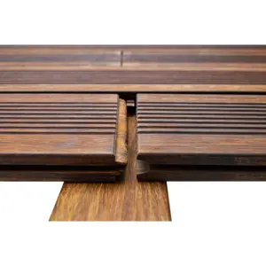 Bambusz Teraszburkolat Bamboo X-treme, Bordázott/sima, olajozott, bütük N+F