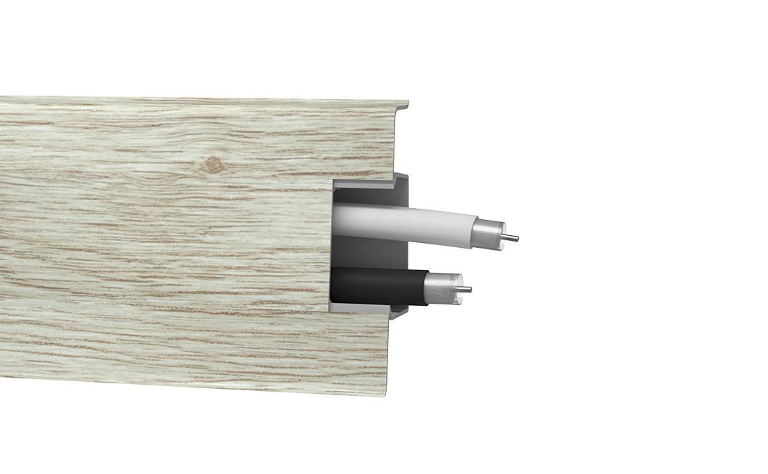 Arbiton MACK 135 Platinum Oak – kábelcsatornás szegőléc