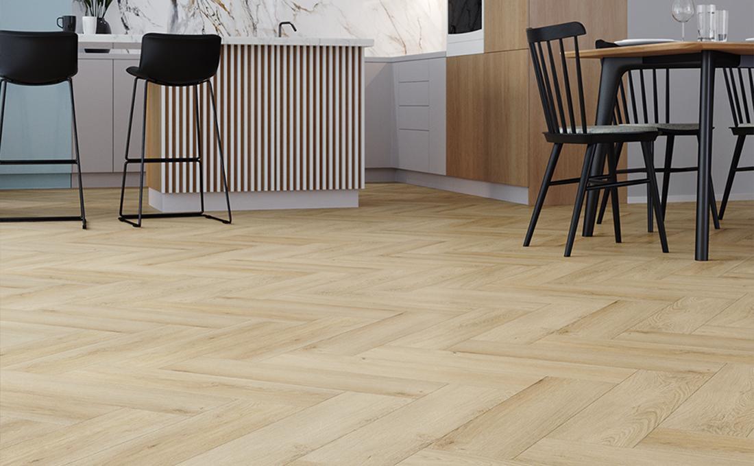 Arbiton Amaron Herringbone Preston Oak – halszálka mintás klikkes SPC padló