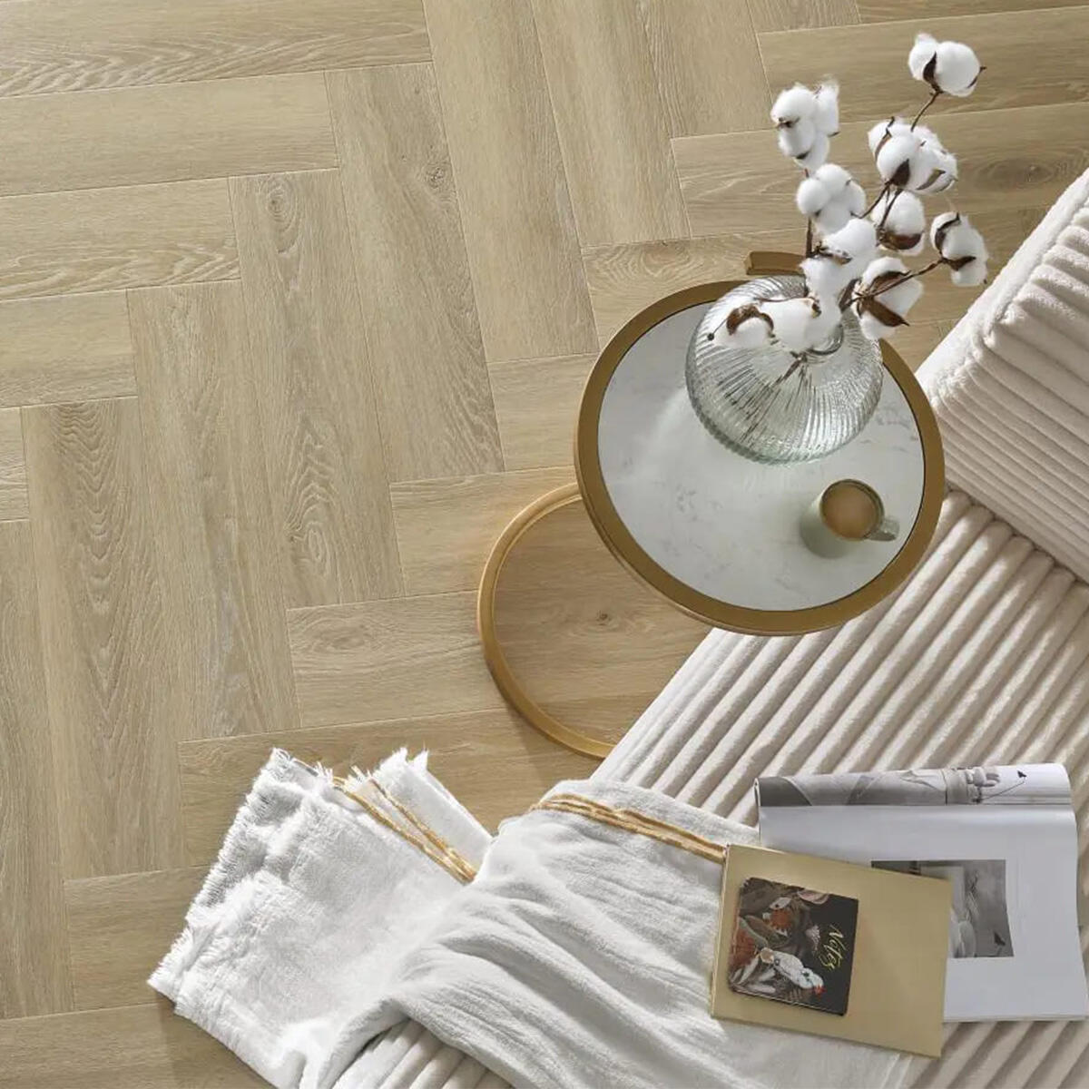 Arbiton Amaron Herringbone EIR Acoustic Deventer Oak – halszálka mintás klikkes SPC padló
