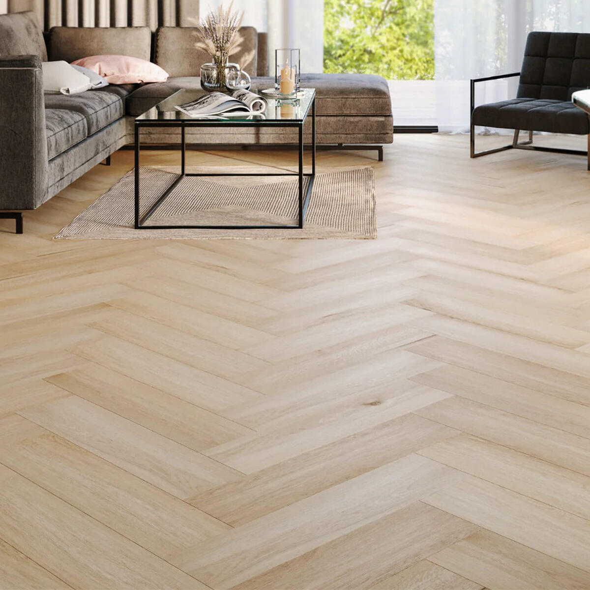 Arbiton Amaron Herringbone Acoustic Yankee Oak – halszálka mintás klikkes SPC padló