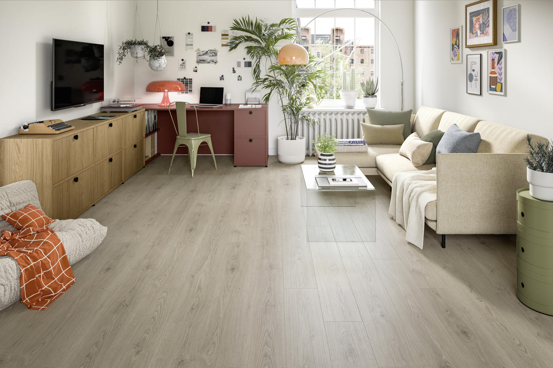 Egger Pro Classic 10/33 Aqua Grey Treviso Oak – laminált padló