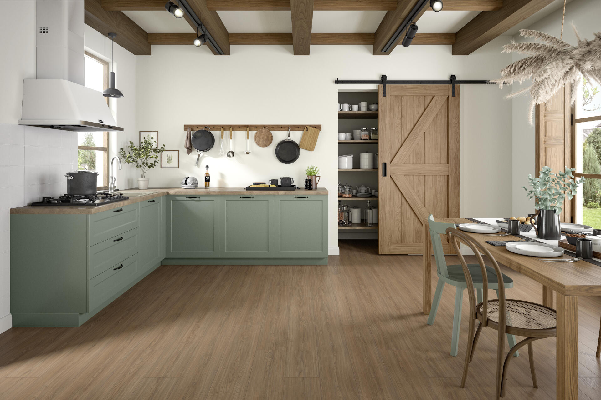 Egger Pro Classic 8/32 Aqua+ Brown Casella Oak – laminált padló
