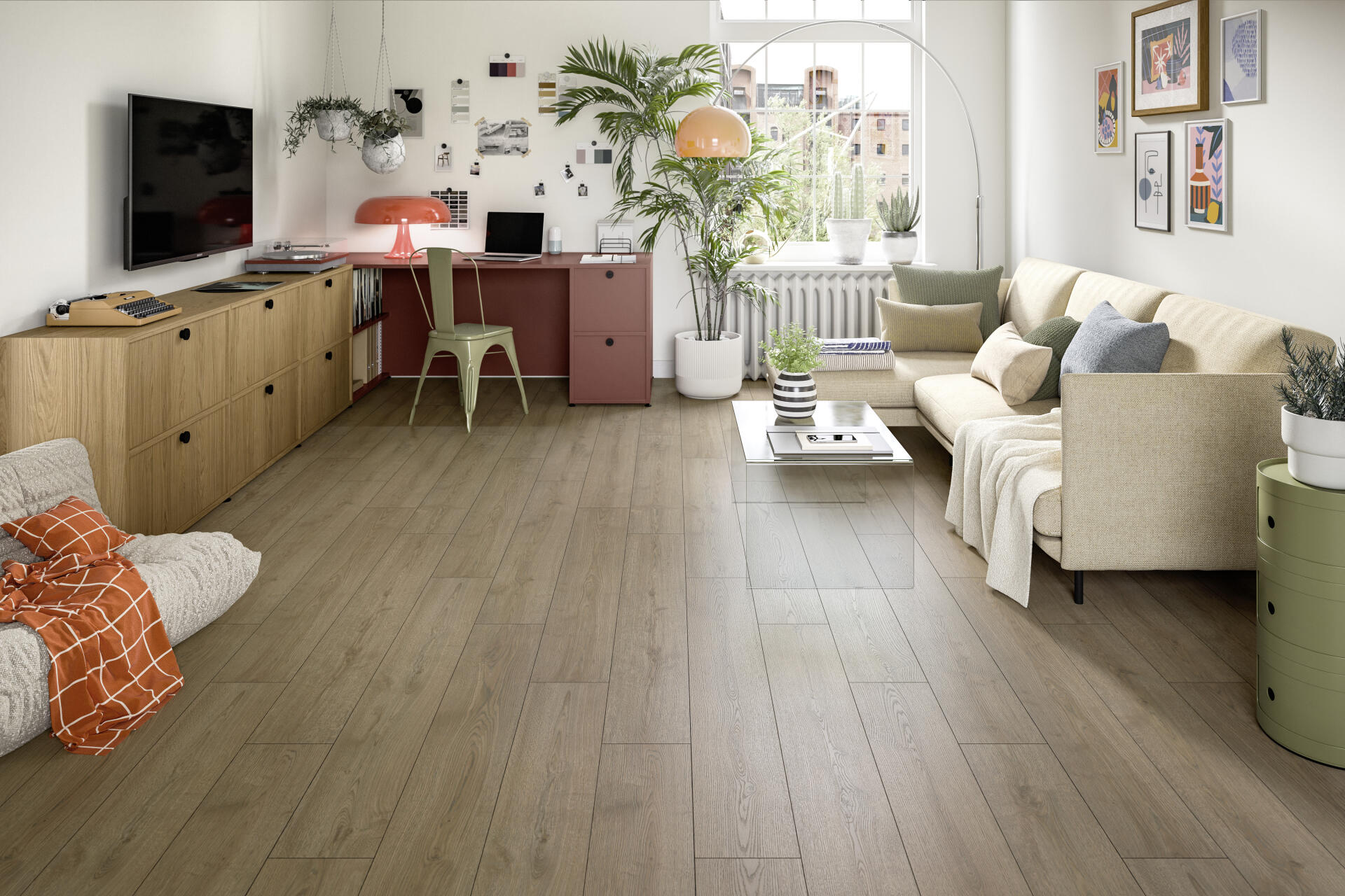 Egger Classic 8/32 Aqua Brown Turin Oak – laminált padló