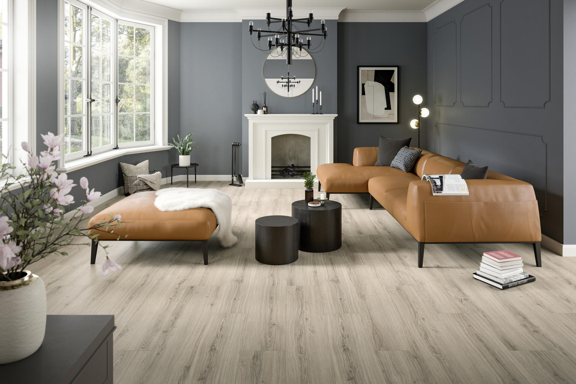 Egger Pro Large 8/32 Aqua Grey Padua Oak – laminált padló