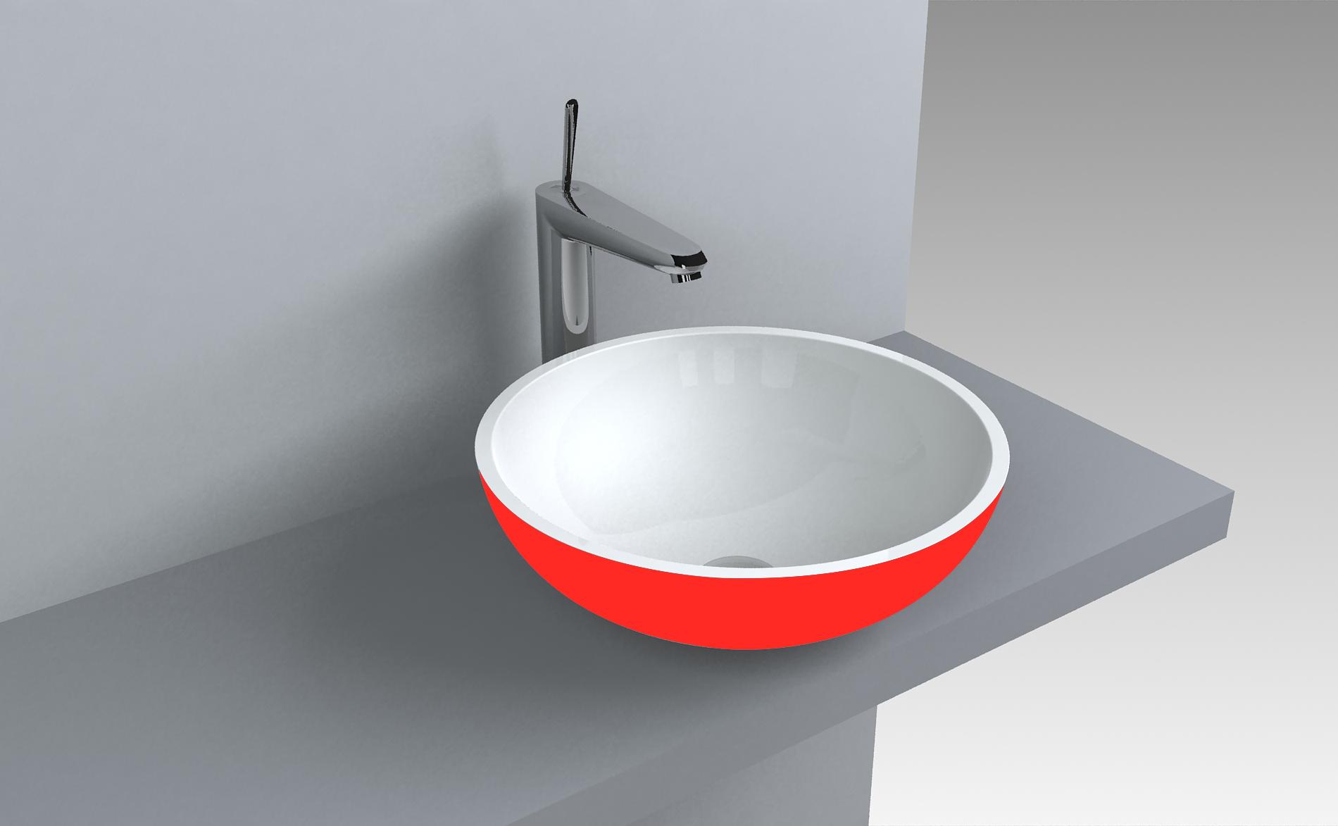 Lunart Abbie mosdó, fényes RAL 3024 - Luminous Red