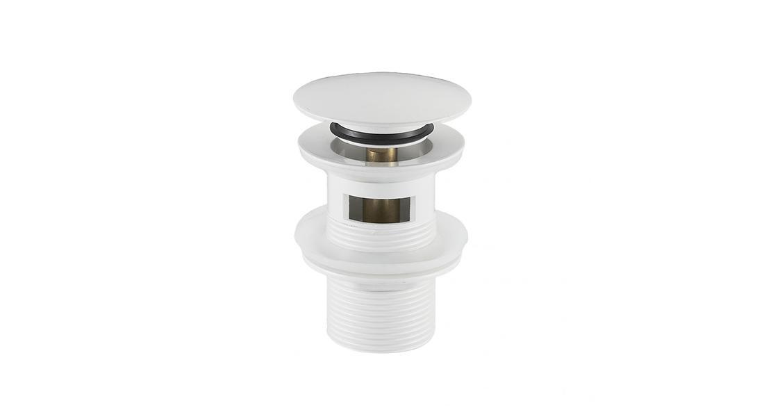 Lunart Click-Clack leeresztő 5/4" túlfolyós mosdóhoz, Glossy White