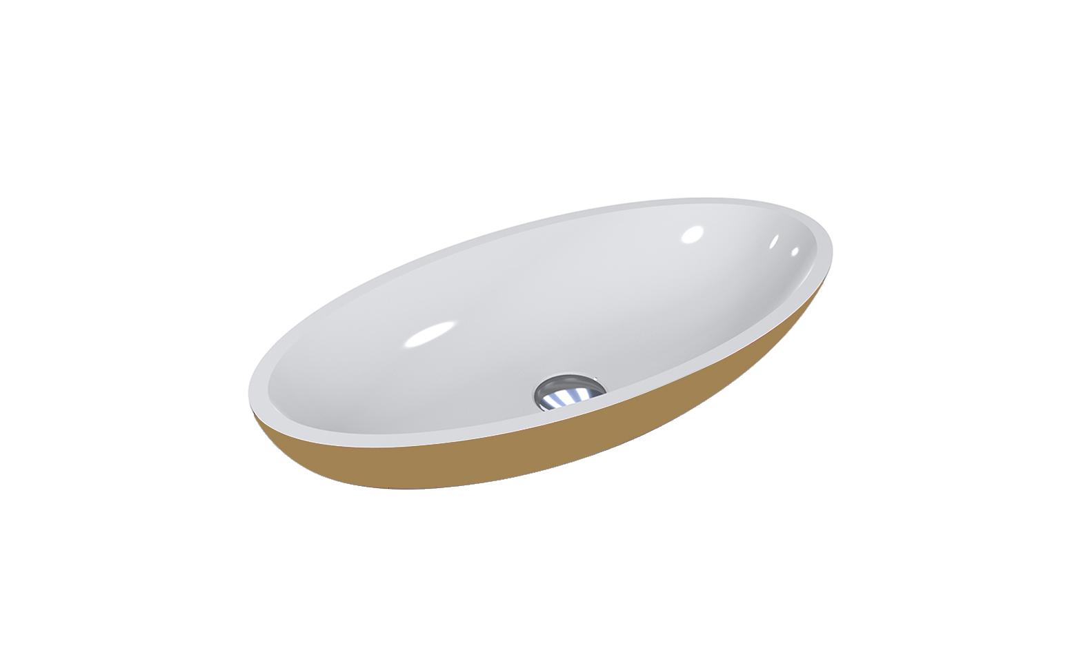 Lunart Lydia mosdó, fényes RAL 1036 - Pearl Gold