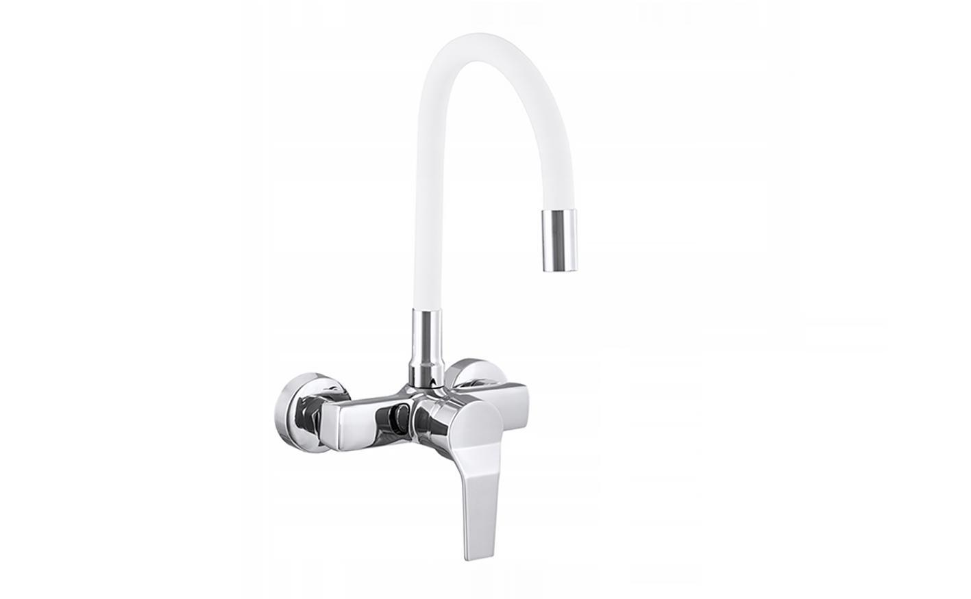 Lunart Pluto fali konyhai csaptelep, White Chrome
