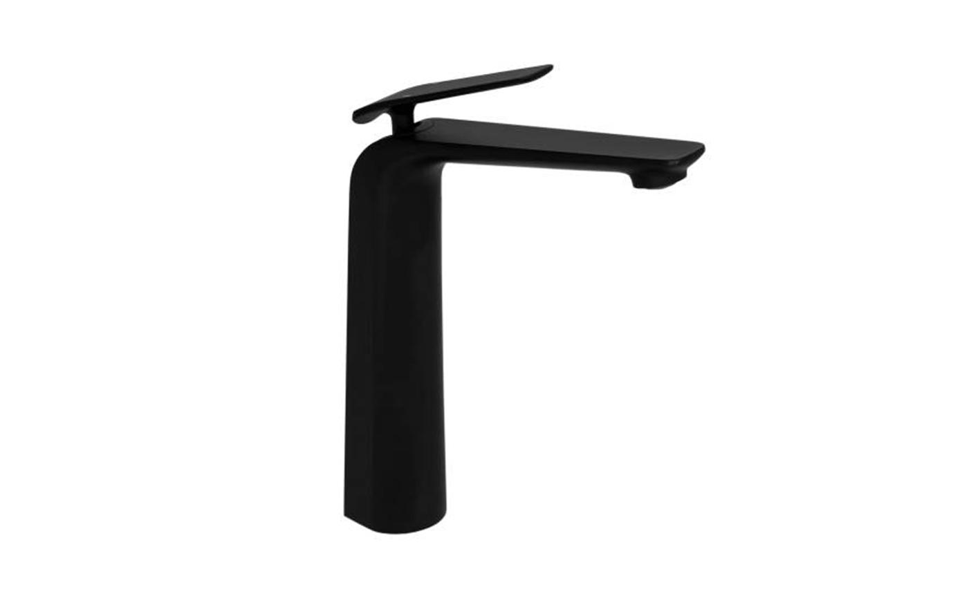 Lunart Noir magasított mosdó csaptelep, Matt Black
