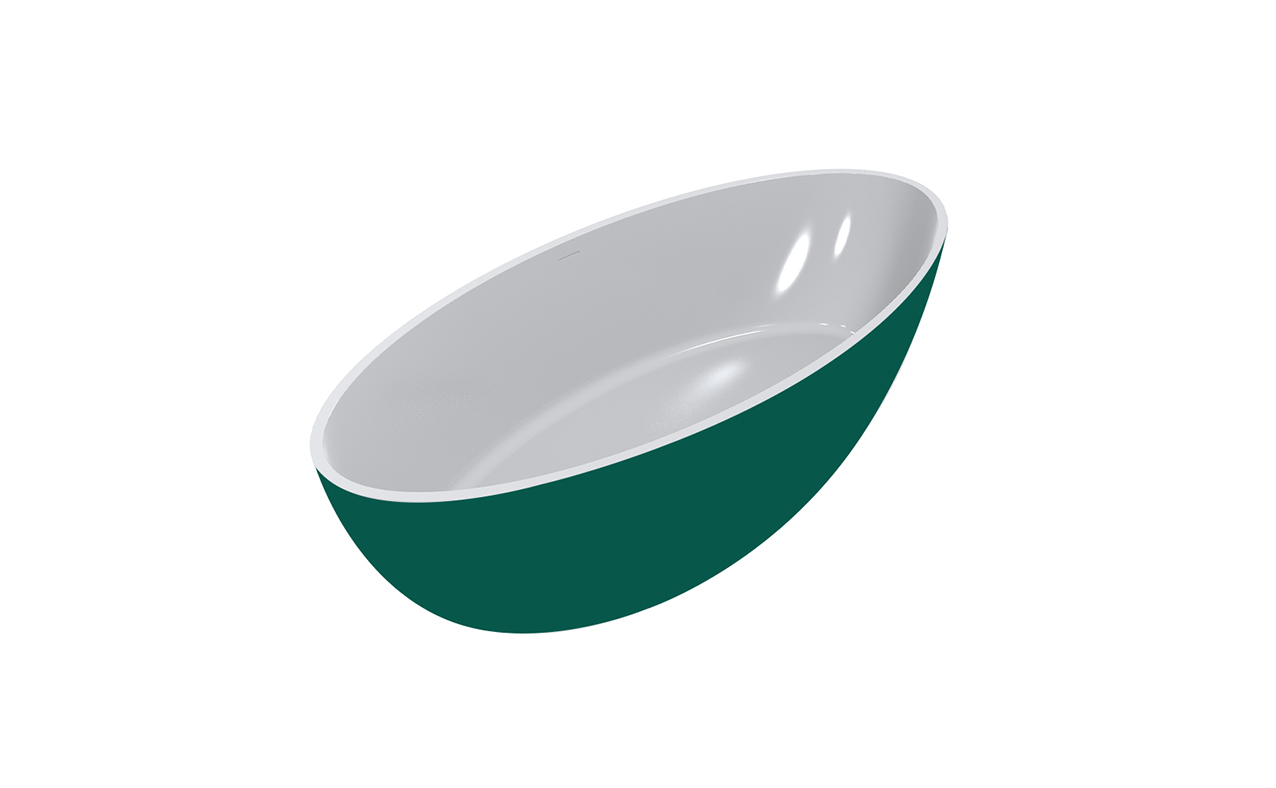 Lunart Amina kád, fényes RAL 6036 - Pearl Opal Green