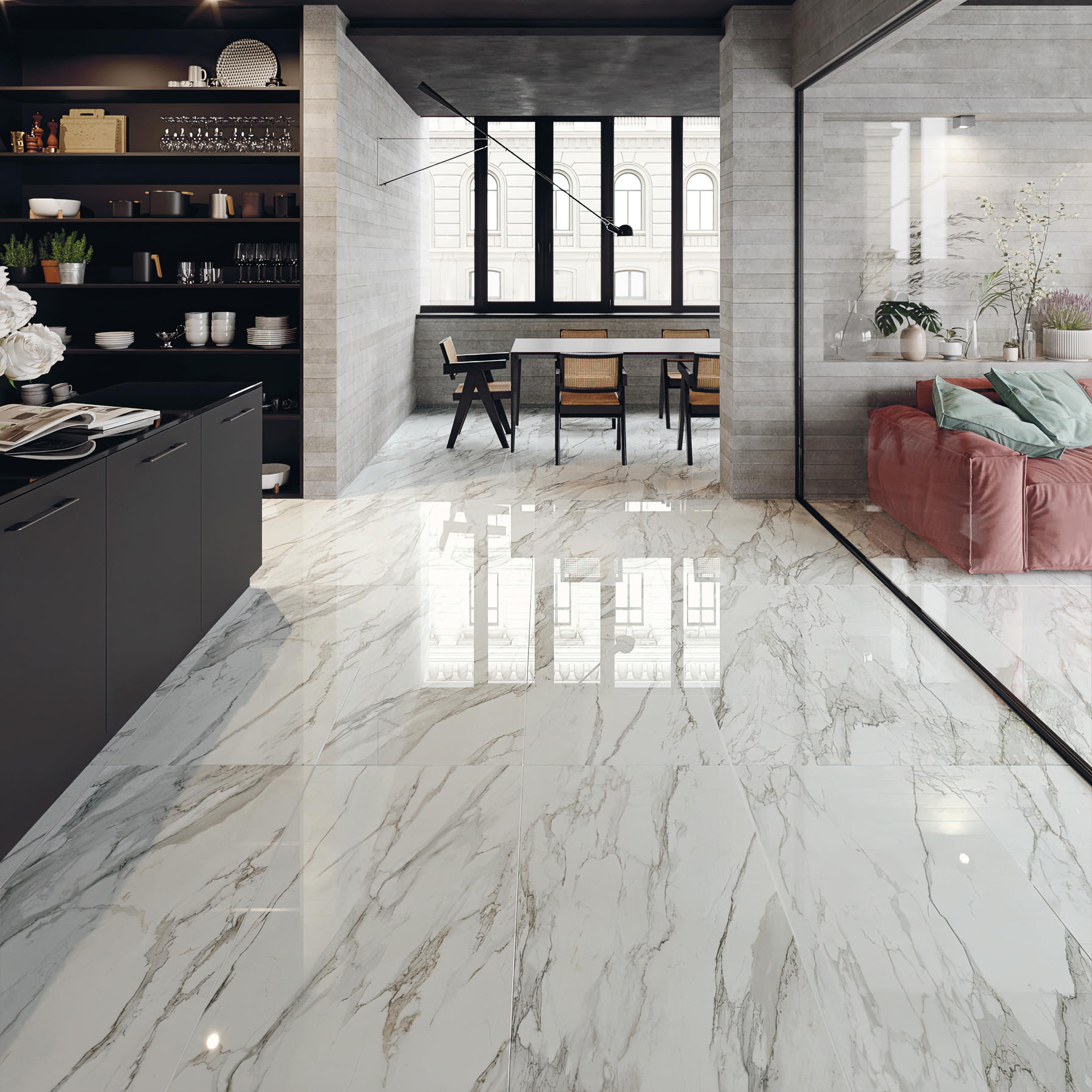 Lunart Stella Borghini burkolólap 60x119,5, fényezett, rektifikált