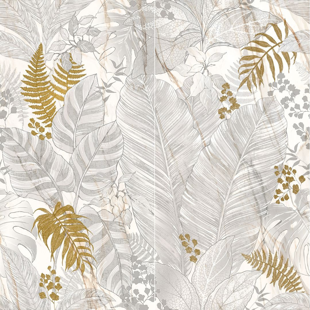 Lunart Stella Inserto Driadi Calacatta Oro A+B burkolólap 60x119,5, fényezett, rektifikált