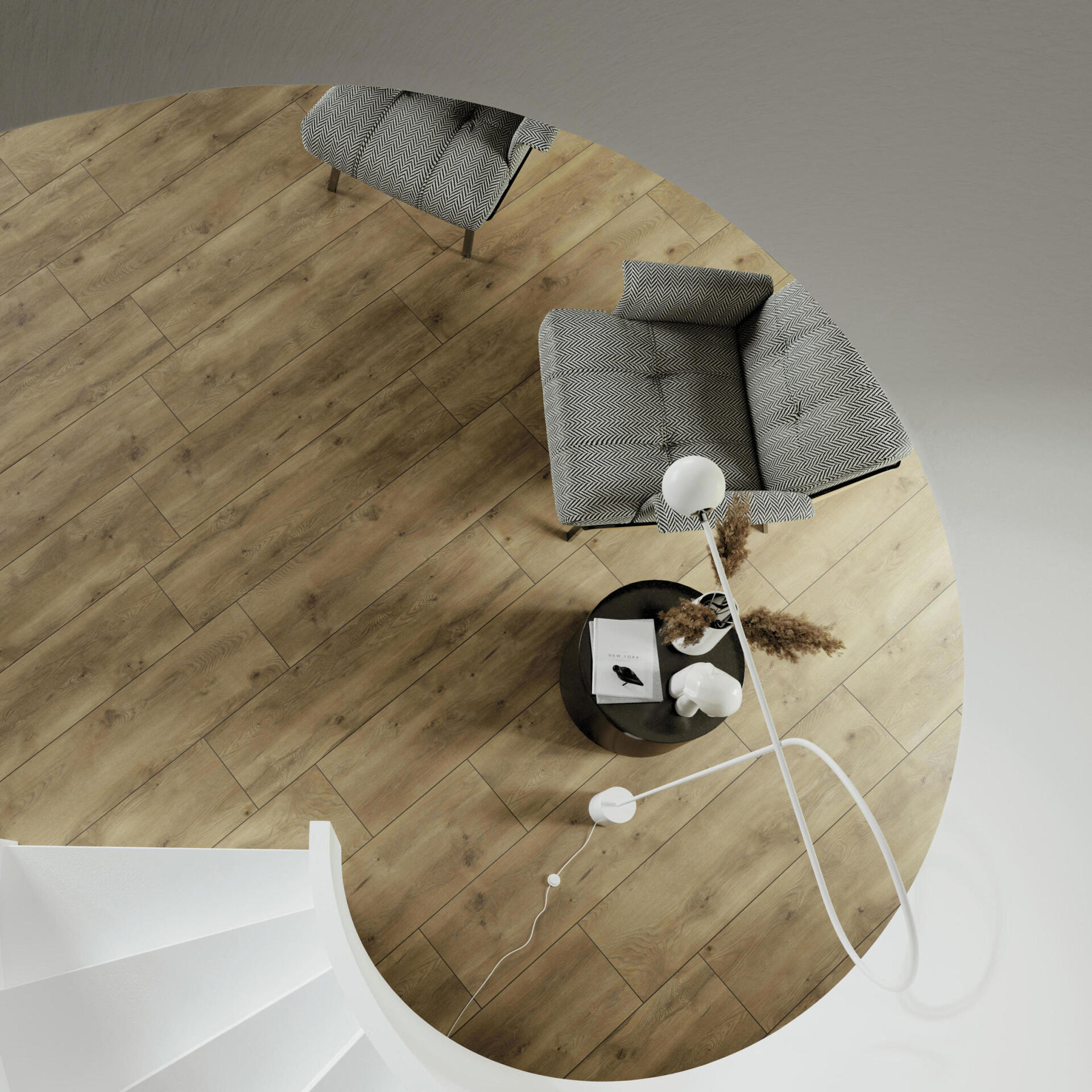 Lunart Cono Cream burkolólap 20x120, natúr, rektifikált