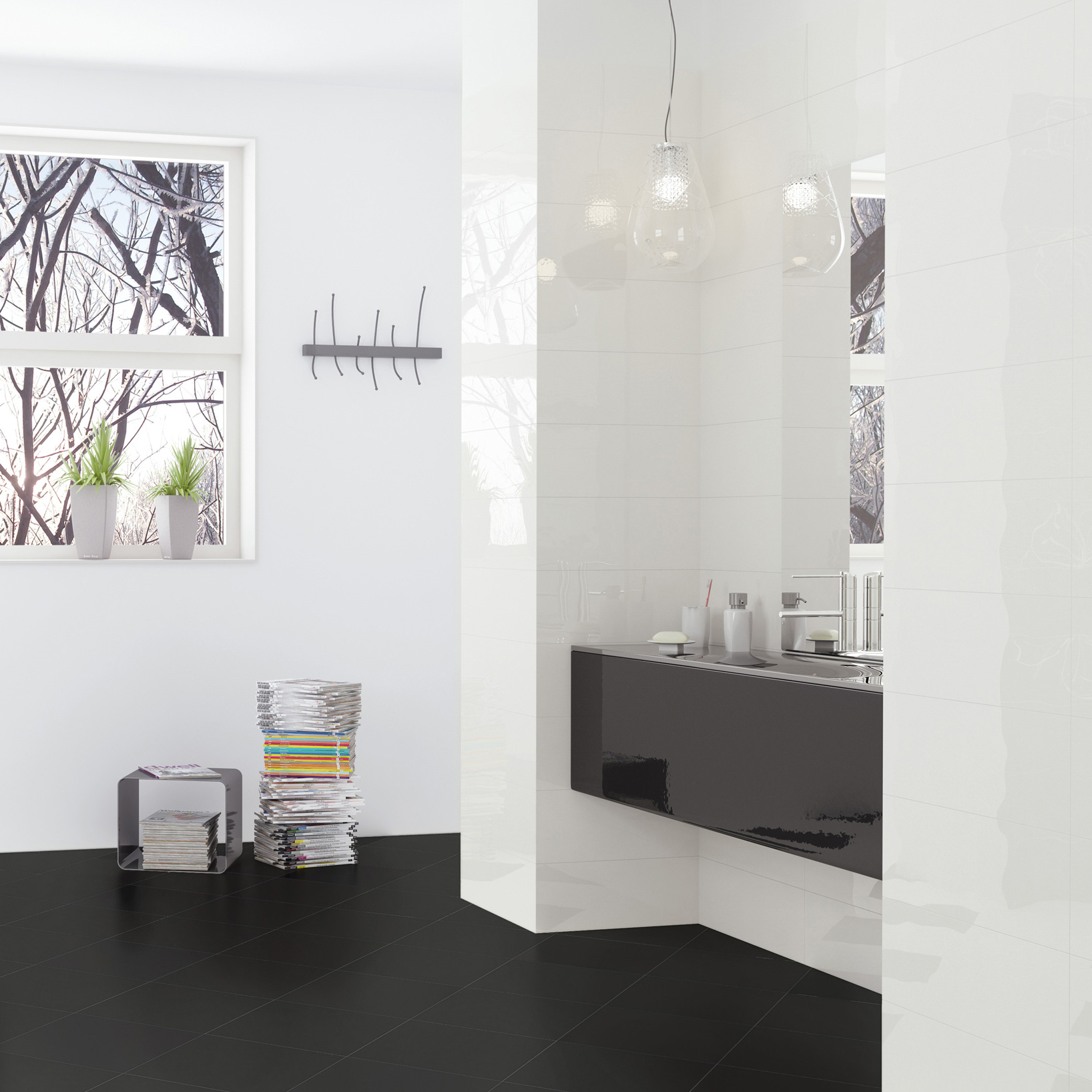 Lunart Seta White Lux csempe 20x50