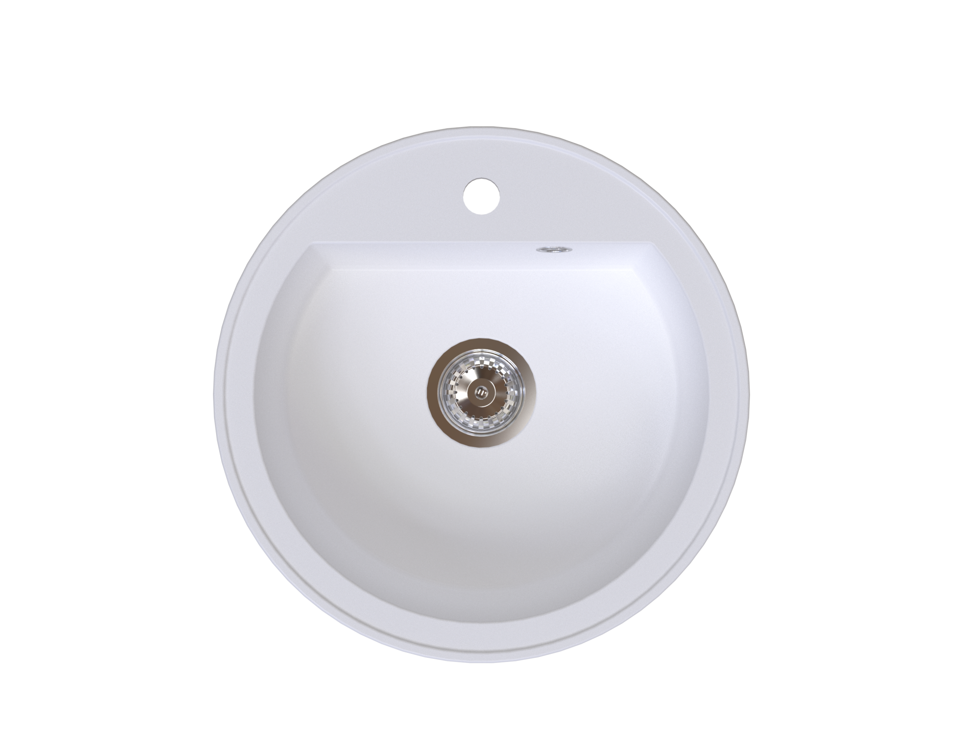 Lunart Suzie egymedencés gránit mosogató, White
