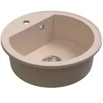 Beige LUNART Suzie egymedencés gránit mosogató