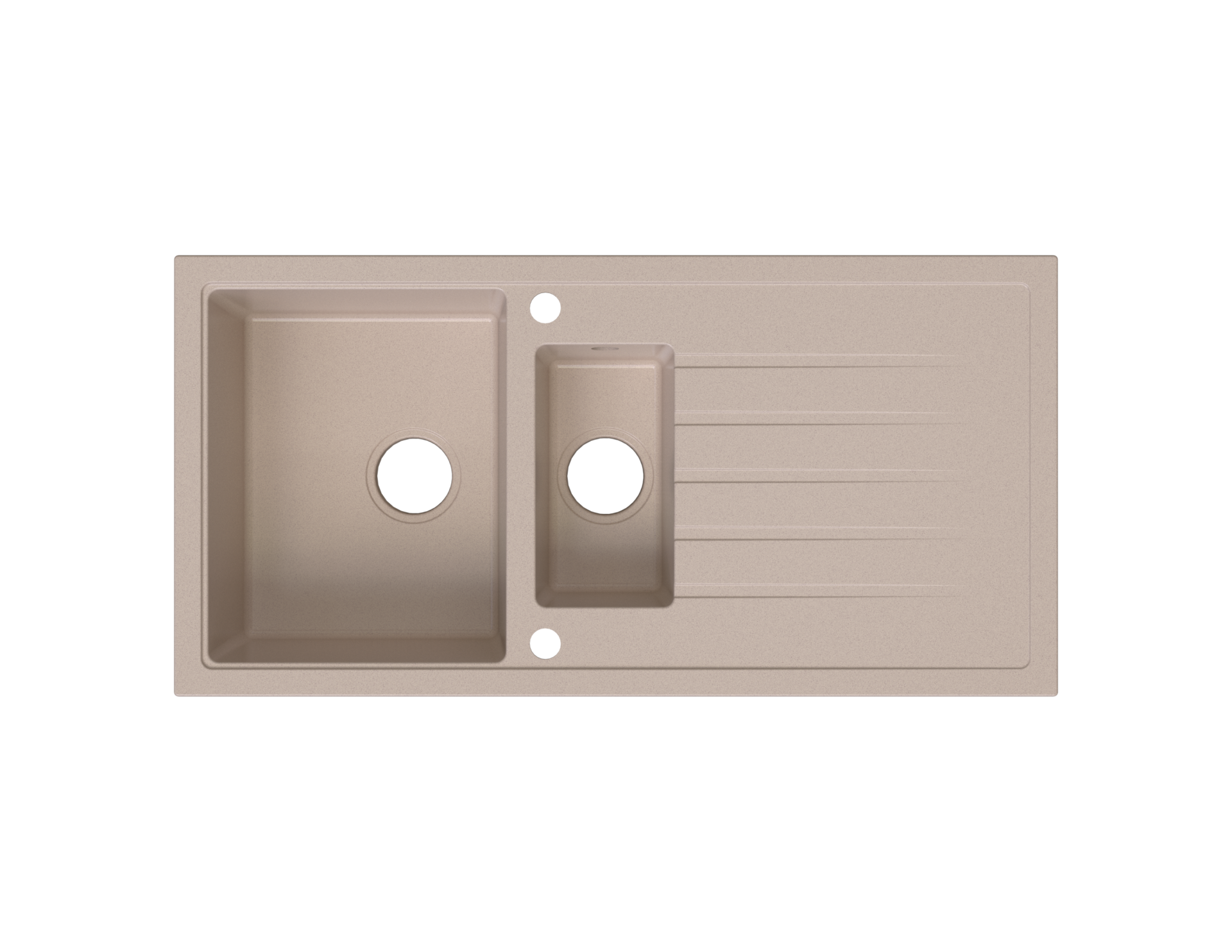 Lunart Rea gyümölcsmosós gránit mosogató csepptálcával, Beige