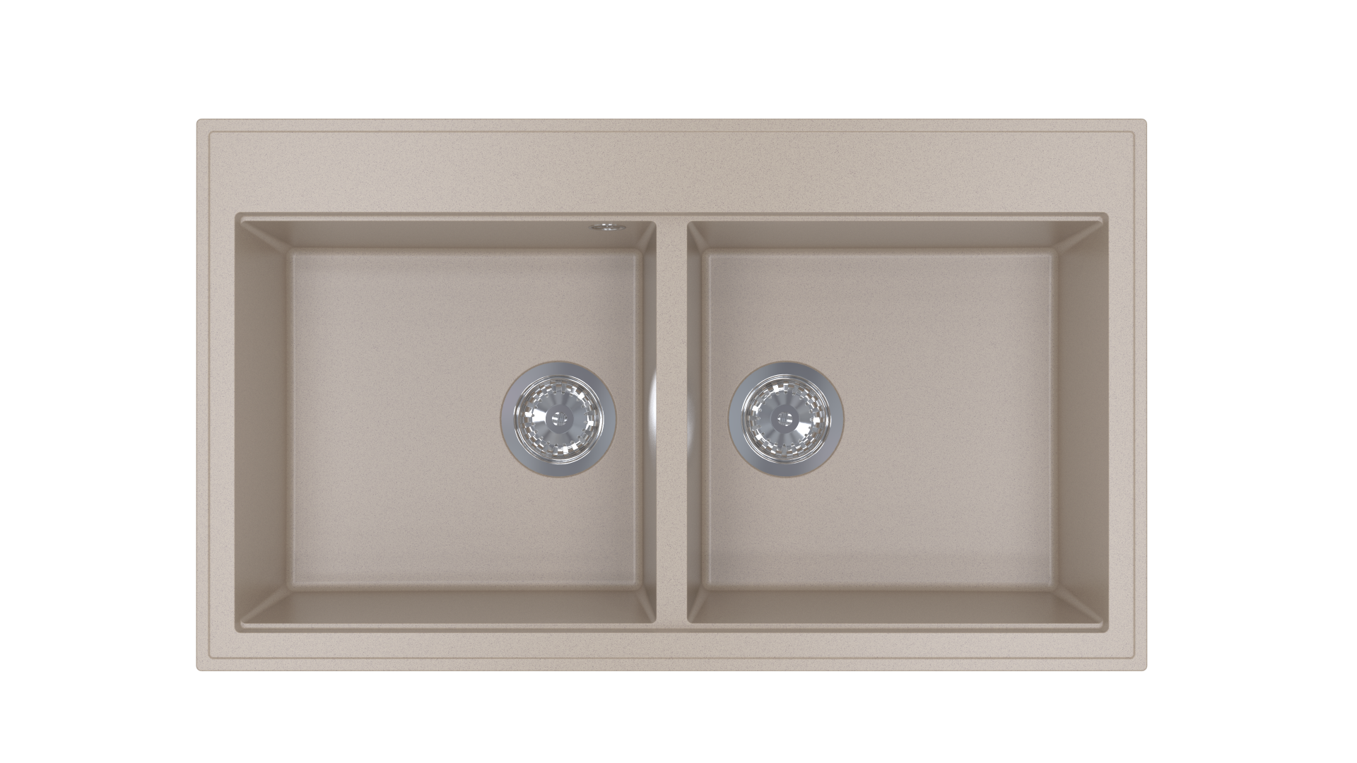Lunart Peter kétmedencés gránit mosogató, Beige