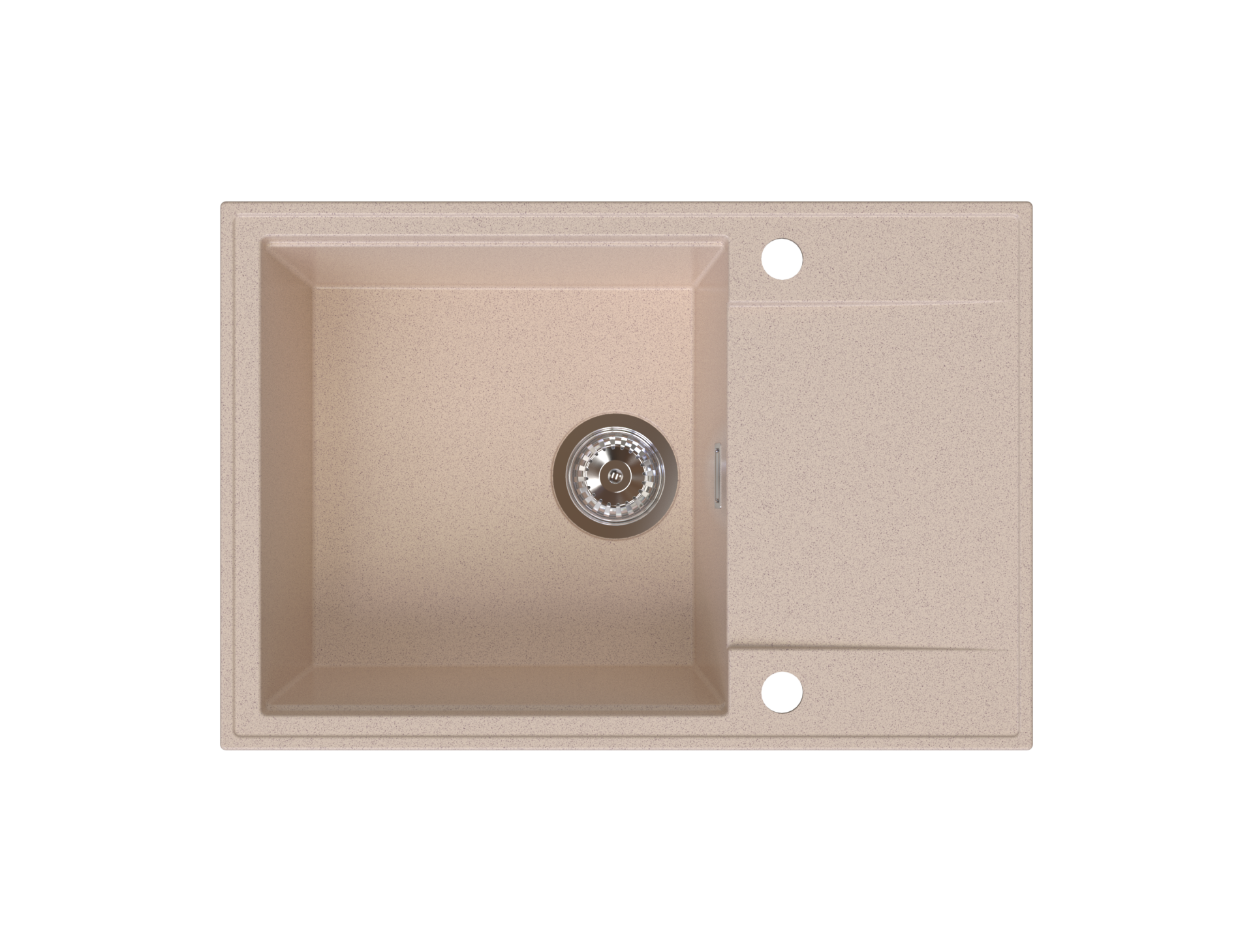 Lunart Lilu Max egymedencés gránit mosogató csepptálcával, Beige
