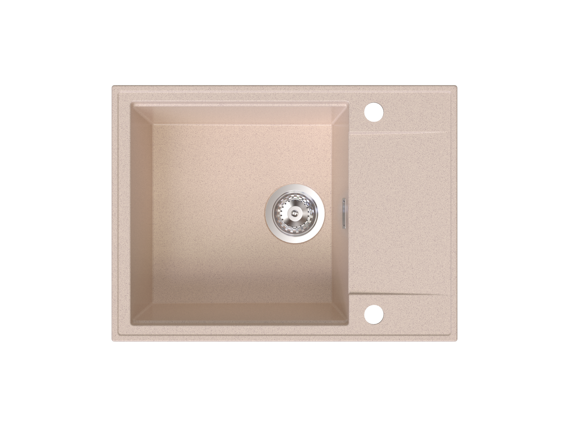Lunart Lilu egymedencés gránit mosogató csepptálcával, Beige
