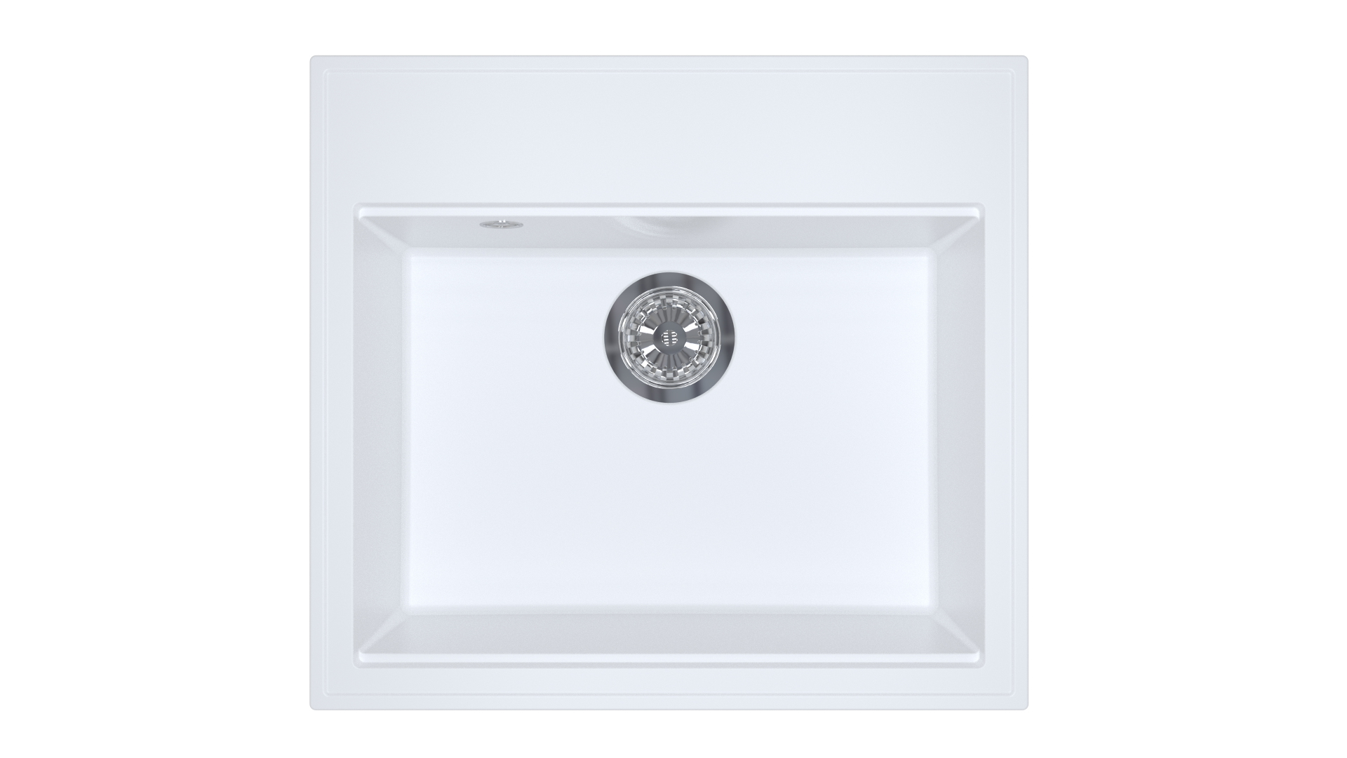 Lunart Cuki Lux egymedencés gránit mosogató, White